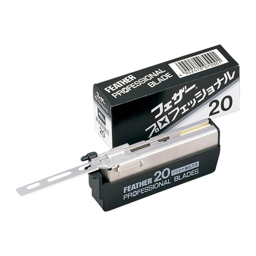 FEATHER Professional Single Injector Standard REGULAR Razor Blades 20 Blade Cartridge