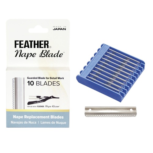 Feather Nape Razor Replacement Blade 10 Blades Pack