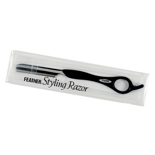 Feather SR-K BLACK Styling Razor Long Handle - Made in Japan