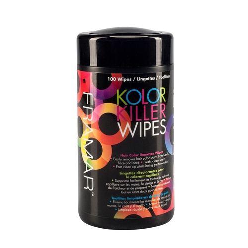 Framar Kolor Killer Wipes Hair Colour Remover 100 per Tub Removes Tint Dye color off Skin