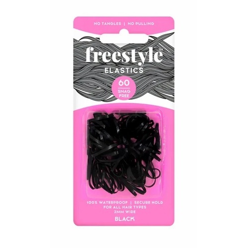 Freestyle Snag Free Hair Elastics 60pc Pack - Black