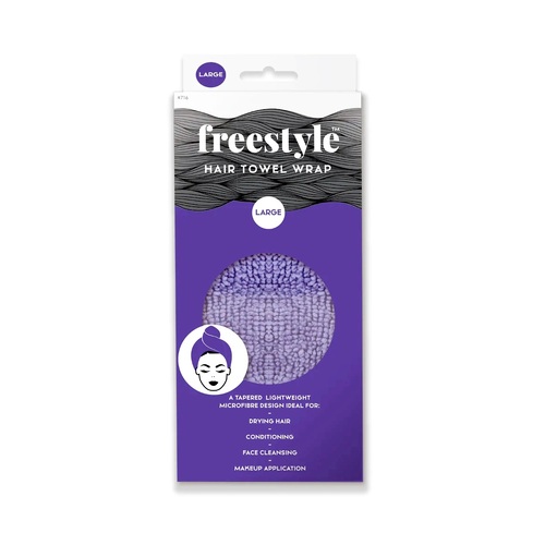 Freestyle Hair Towel Head Wrap - Large