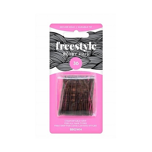 Freestyle Hair Bobby Pins 36pc - Brown