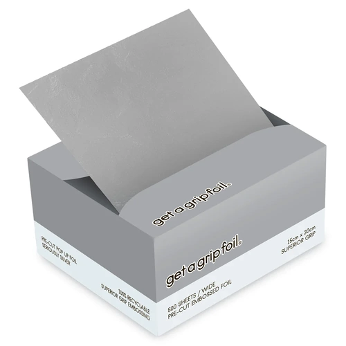 Get a Grip Foil Wide 15cm X 30cm Pop Up 500 Sheets - Seriously Silver