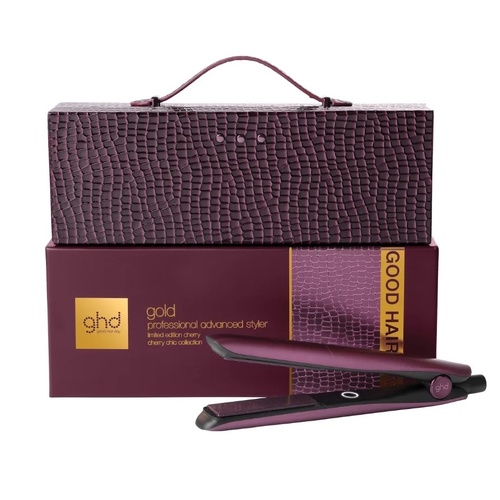 ghd Gold Professional Styler Cherry Chic Limited Edition Hair Straightener Iron Cherry Red