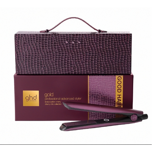 ghd Gold Professional Styler Cherry Chic Limited Edition Hair Straightener Iron Cherry Red