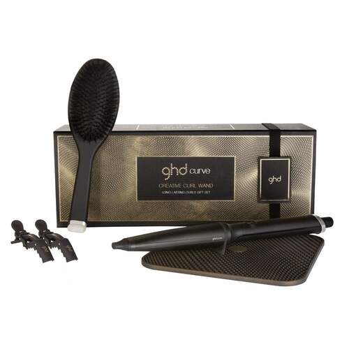 ghd Professional Curve Creative Curl Wand Gift Set Brush Mat Glove & Clips