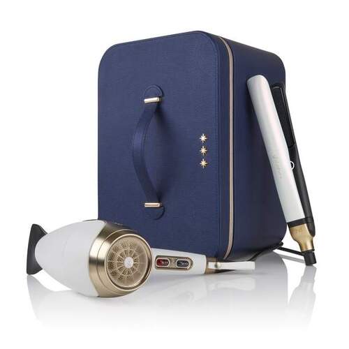 ghd Deluxe Gift Set - Platinum+ Hair Straightener & Helios Hair Dryer in Limited Edition Wish Apon A Star in iridescent white