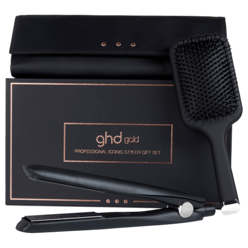 ghd Iconic Gold Styler Crown & Glory Gift Set Hair Straightener Iron