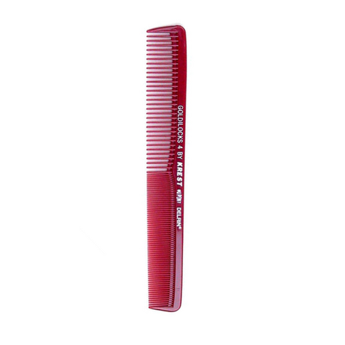 GOLDILOCKS No 4 by KREST Comb Hairdressing Barber Basin Red comb