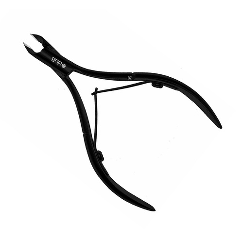 CaronLab Grip Cuticle Nipper Matte Black Finish (B7)