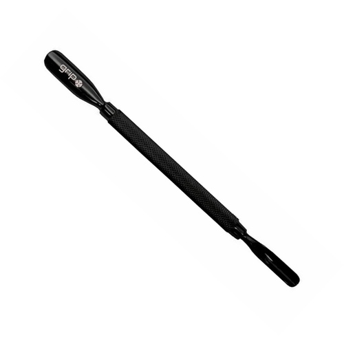 CaronLab Grip Cuticle Pusher Double Ended Matte Black Finish (B6)