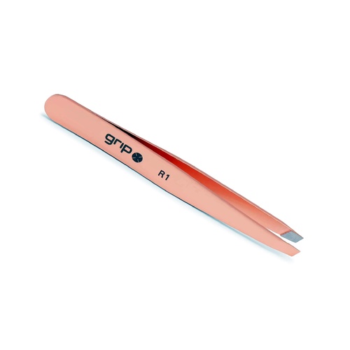CaronLab Grip Slanted Tip Tweezer Rose Gold Finish (R1)
