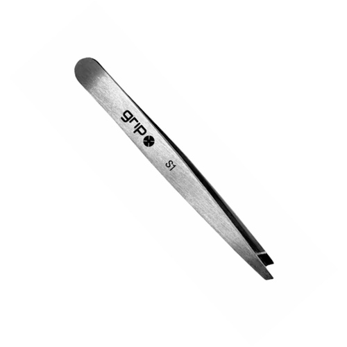 CaronLab Grip Slanted Tip Tweezer Stainless Steel (S1)