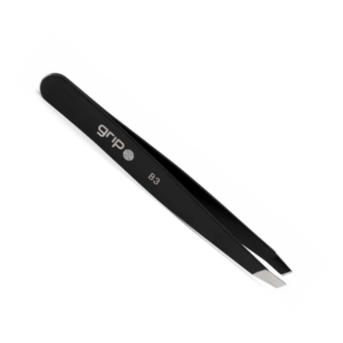 CaronLab Grip Claw Slanted Tip Tweezer Matte Black (B3)