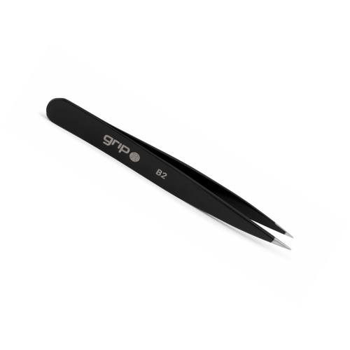 CaronLab Grip Pointed Tip Tweezer Matt Black (B2)
