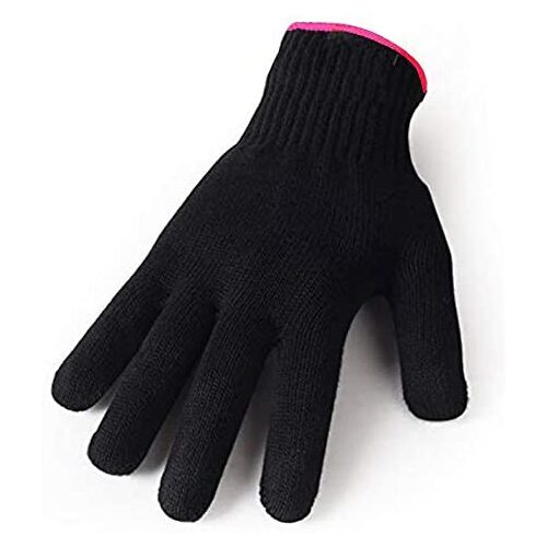 Heat Resistant Black Glove for Straighter & Curling Iron