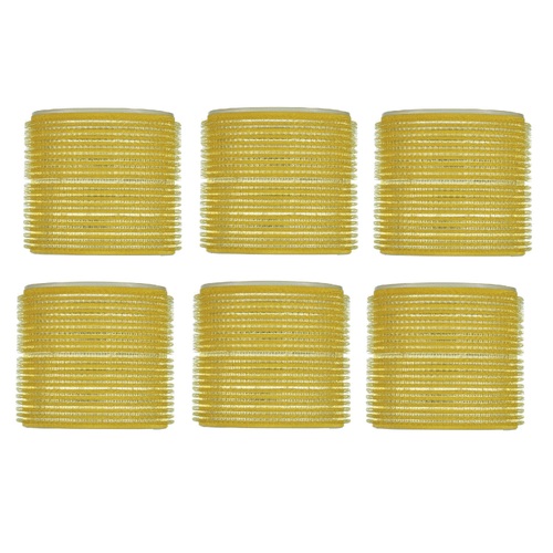 Hi Lift 66mm Setting Self Gripping Hair Roller YELLOW 6 Pack