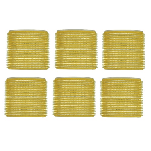 Hi Lift 66mm Setting Self Gripping Hair Rollers YELLOW 6 Pack