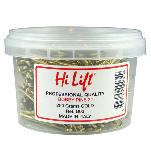 Hi Lift Professional Quality GOLD Bobby Pins 2" 250g  Made In Italy
