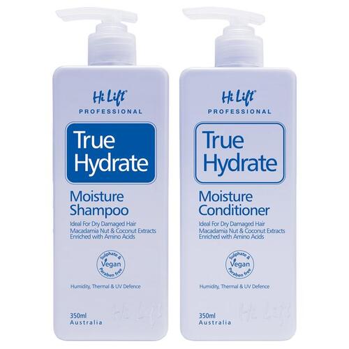 Hi Lift True Hydrate Moisture Shampoo & Conditioner 350ml Duo Repair Nourish Hydrating