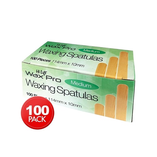 Hi Lift Wax Pro Waxing Spatulas Wooden Applicator Sticks - Medium 100pcs