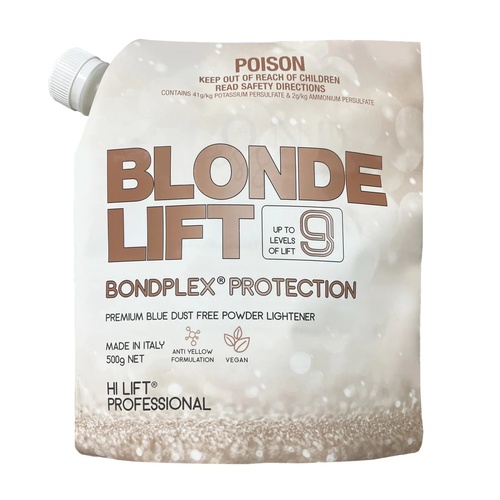 Hi Lift Blonde Lift Hair Lightner up to 9 levels of lightning 500g