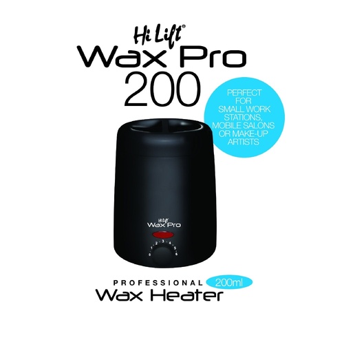 Hi Lift Professional Wax Pot Pro 200 ml Black Waxing Heater Waxpot