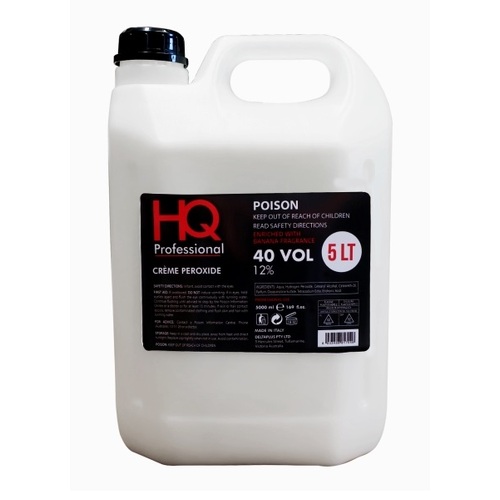 HQ Professional Hair Colour Peroxide 40 Vol 12%  5 Litre / 5000ml