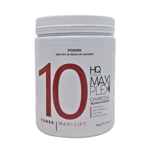 HQ Professional Maxi Plex Charcoal Bleach Powder Hair Lightener 500g