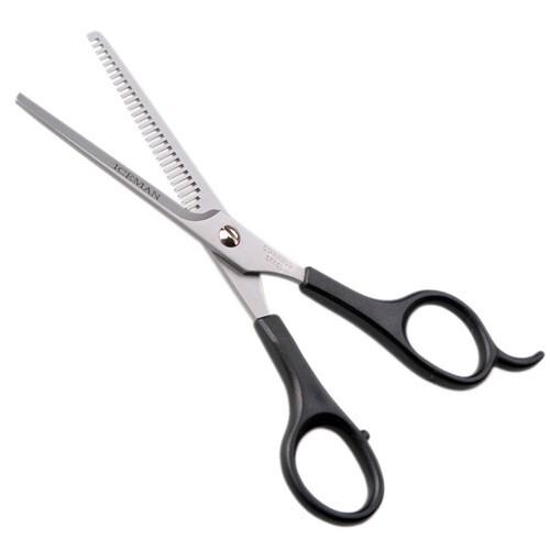 ICEMAN Black Plastic Handle 6 inch Thinners Thinning - Texturizing Hairdressing Scissors
