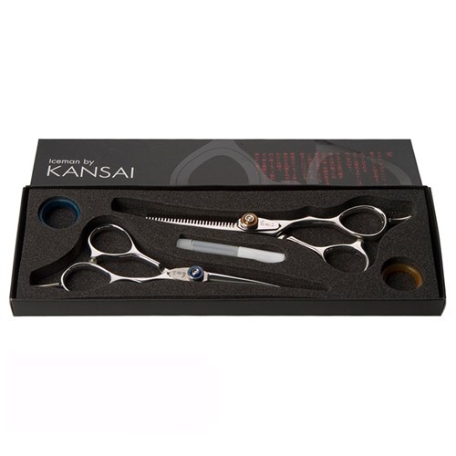 Iceman KANSAI 5.5 inch LEFT HAND SET Scissors & Thinners Texture OffSet Hairdressing 