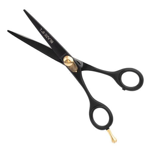 Iceman Blaze Series LEFT HANDED 6 inch Black Professional Hairdressing Scissors
