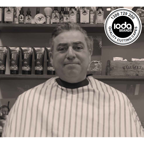 IODA Professional White Hairdressing and Barbering Cutting Cape with Silicone Neck