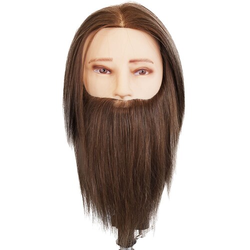 Professional JAMES Bearded Hairdressing Barber 100% Human Hair Mannequin Head