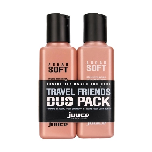 Juuce Argan Soft Shampoo & Conditioner 100ml Travel Friends Pack