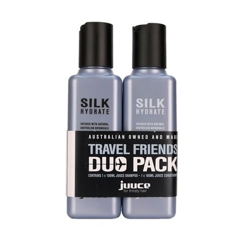 Juuce Silk Hydrate Shampoo & Conditioner 100ml Travel Friends Pack
