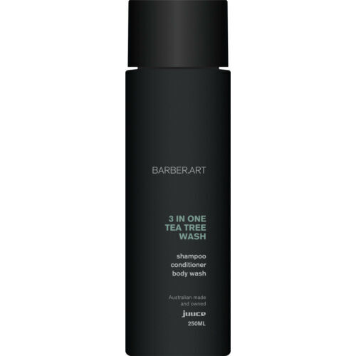 Juuce Barber Art 3 In One Tea Tree Wash 250ml 3 in 1 Shampoo Conditioner & Body