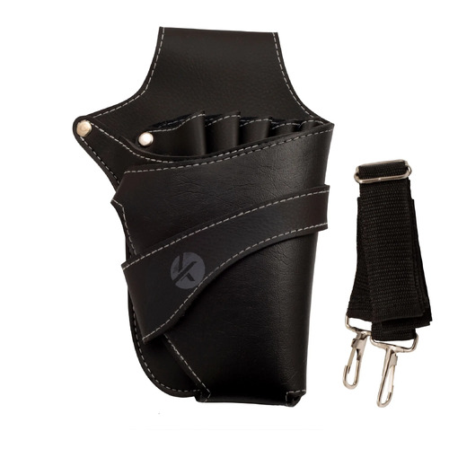 Professional Black PU Leather Scissor Tool Holster Bag