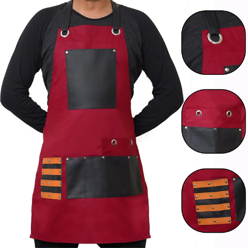 RED & Black Protective Barber Hairdressing Apron