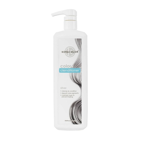 Keracolor Color + Clenditioner SILVER 1000ml / 1 Litre Kera Colour Shampoo