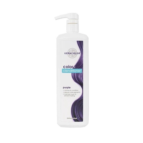 Keracolor Color + Clenditioner PURPLE 1000ml / 1 Litre Kera Colour Shampoo