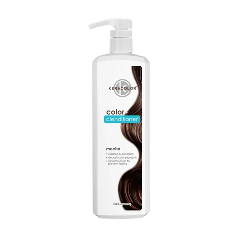 Keracolor Color + Clenditioner MOCHA 1000ml / 1 Litre Kera Colour Shampoo