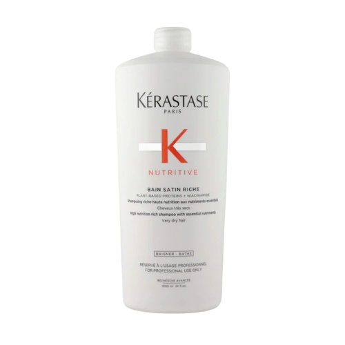 Kerastase Nutritive Bain Satin Riche Shampoo 1000ml Litre for Very Dry Hair