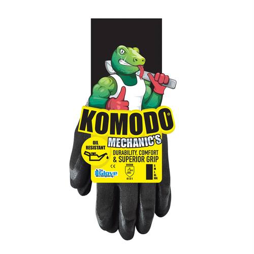 The Glove Company KOMODO Mechanics Black Gloves Pair