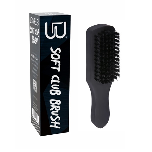 L3VEL3 Professional Barber Soft Club Brush - Black