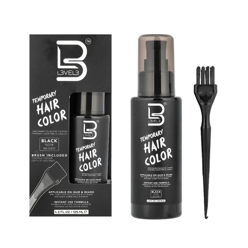 L3VEL3 Temporary Hair Colour Black 125ml