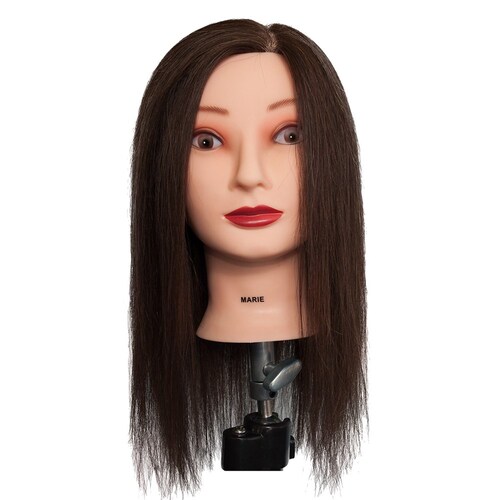 Professional MARIE Mannequin Head 18” - 45cm Medium Hairdressing 100% Human Hair