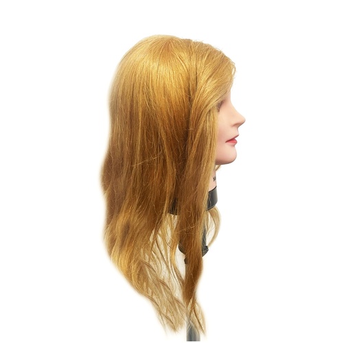 Elegant Mannequin Head MARY Human Hair Long 50cm to 55cm In Length - Blonde Hair