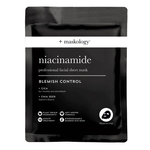 + Maskology Niacinamide Professional Facial Sheet Mask - Blemish Control